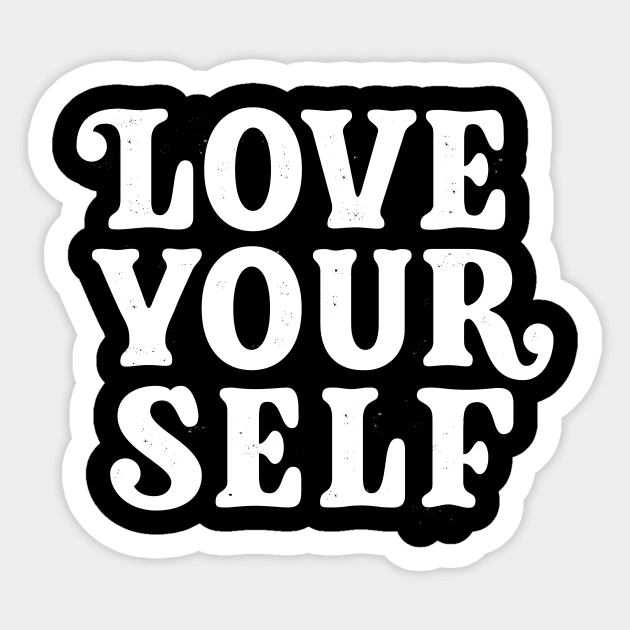 Love Your Self (white) Sticker by bjornberglund